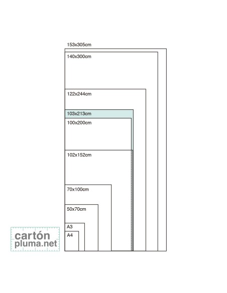 CARTÓN PLUMA BLANCO ADHESIVO 5mm 103x213cm (CAJA 20 UDS) - SERIE ALU