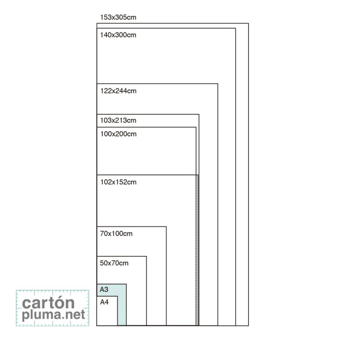 CARTÓN PLUMA BLANCO ADHESIVO 10mm A3 29,7x42cm...