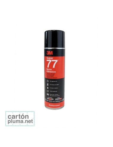 PEGAMENTO CARTÓN PLUMA 3M - SPRAY 77: ADHESIVO UNIVERSAL PERMANENTE