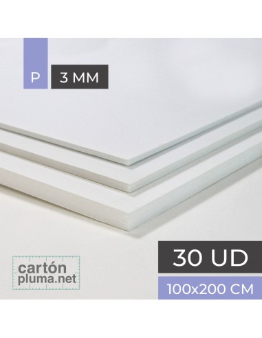 Cartón Pluma Blanco 3 mm 100x200 cm