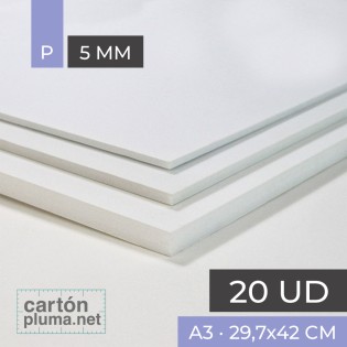 MMC 25H CARTON PLUMA 50X70 5MM BLANCO 141 - 141_50X70