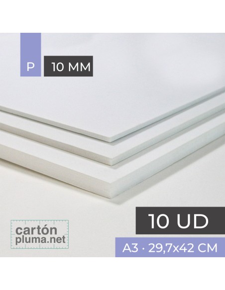 Cartón Pluma Blanco 10 mm A3