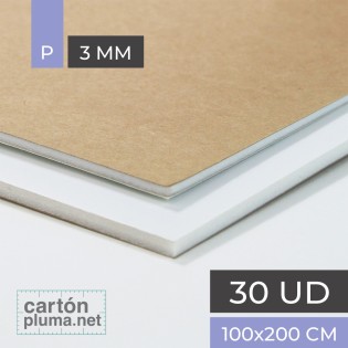 Caja Cartón Pluma Blanco 3 mm A4 30H
