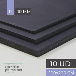 CARTÓN PLUMA PLUS NEGRO 10mm 100x200cm