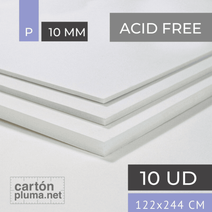 Cartón Pluma Acid Free 122x244 10mm