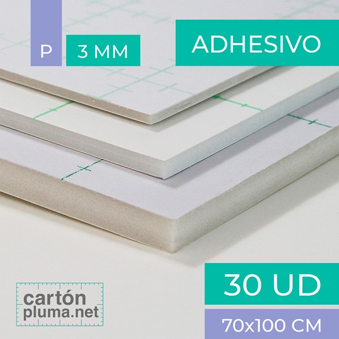 CARTÓN PLUMA BASIC BLANCO ADHESIVO 3mm 70x100cm